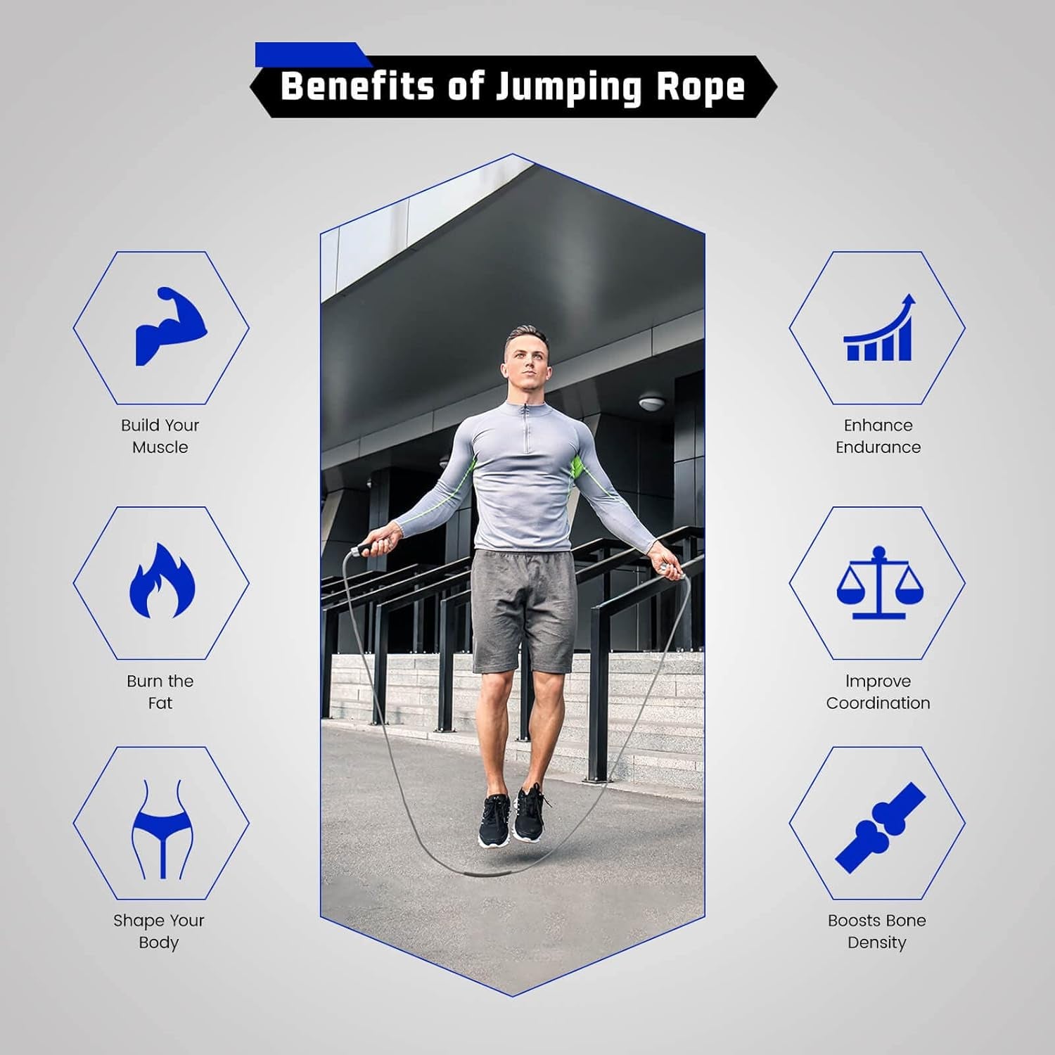 Weighted Jump Rope for Men Women - 1LB Heavy Jump Rope for Adult Fitness Workouts, Non-Slip Aluminum Handles, Ball Bearings Premium Skipping Rope Jump Rope for Exercise Boxing Crossfit Cardio Endurance and Strength Training MMA & Gym, Adjustable Length 9MM Solid Pvc/Cotton Jump Rope