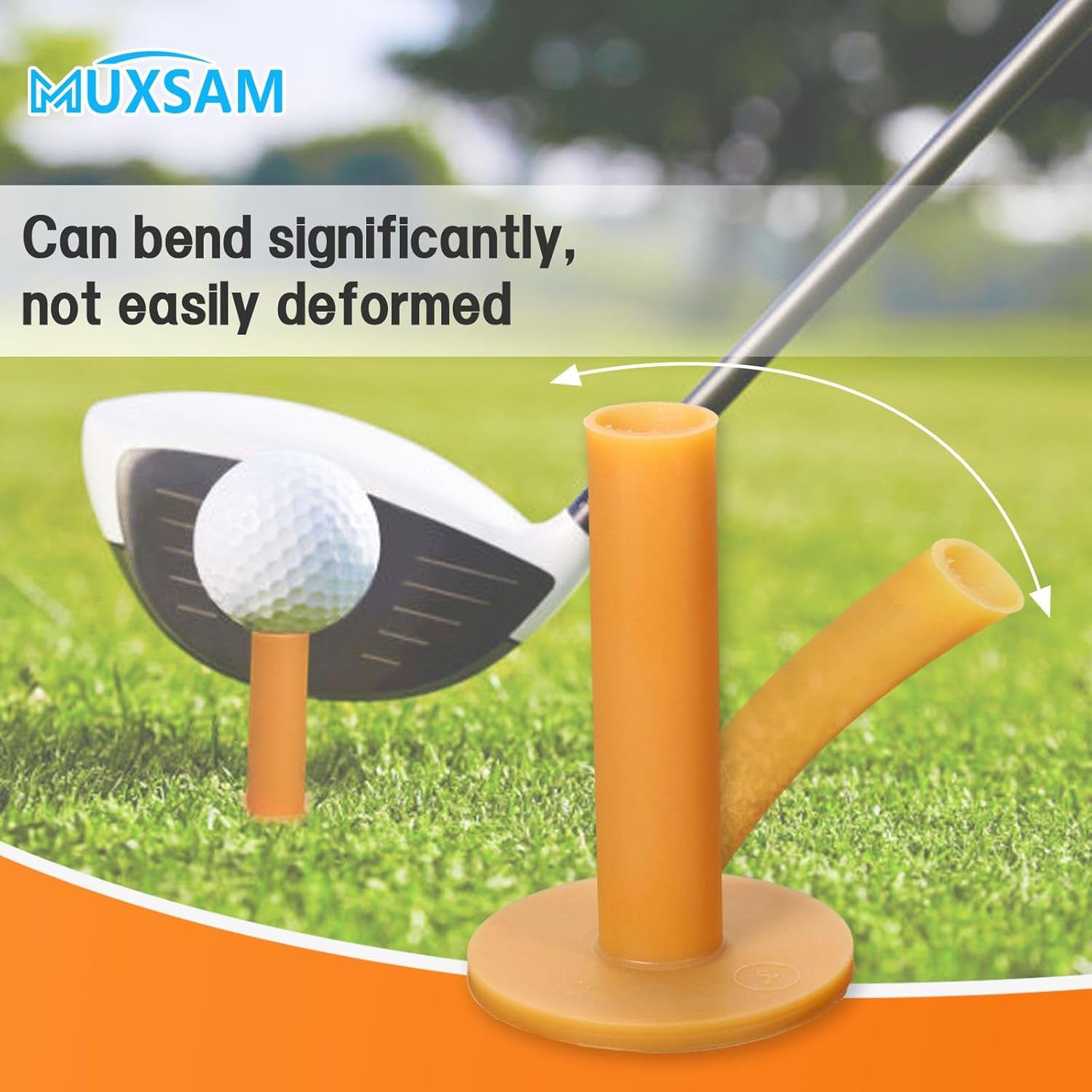 Rubber Golf Tees Holder Set, Plastic Golf Tees for Driving Range Golf Practice Mat Golf Training Indoor Outdoor Different Size