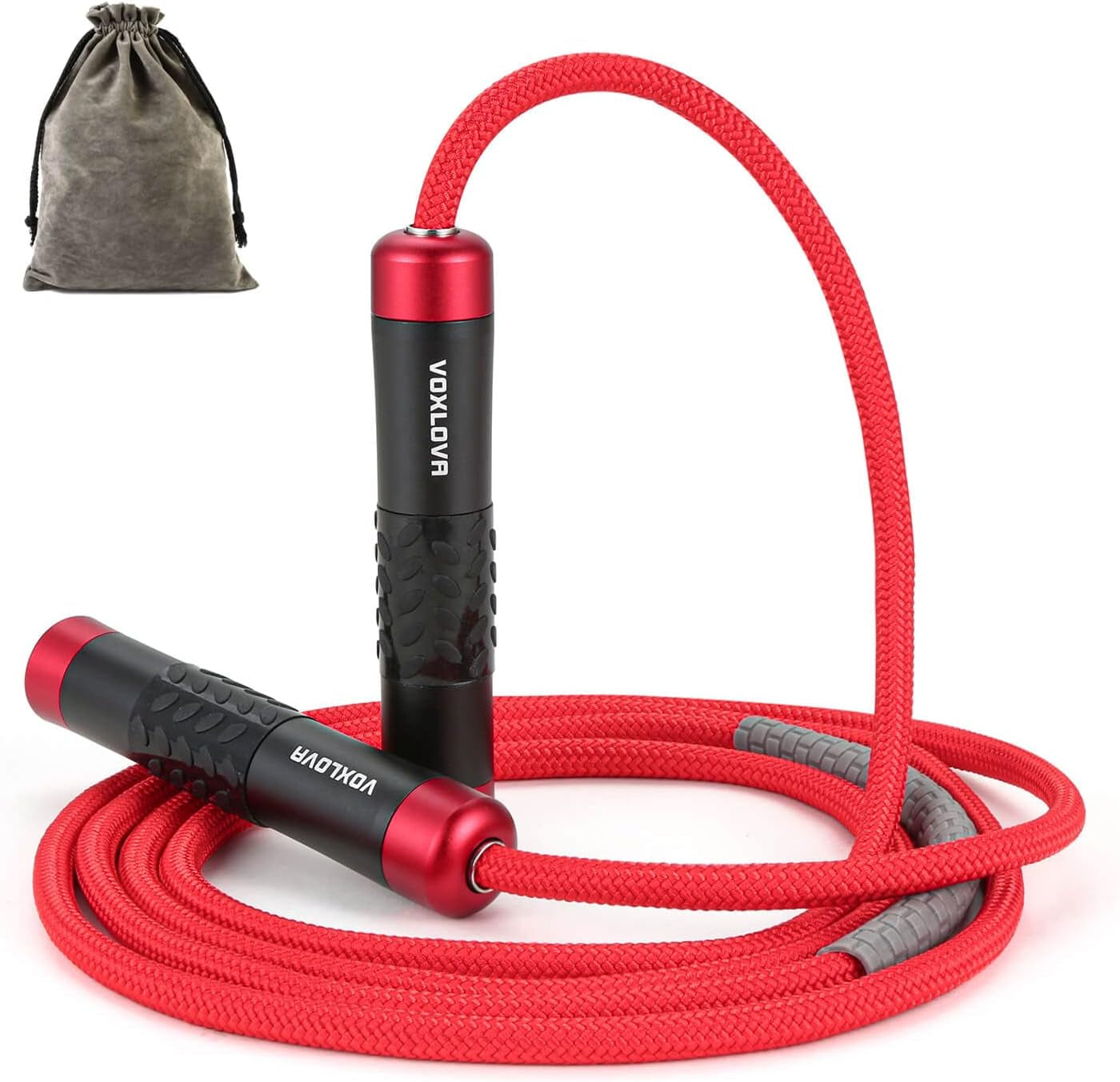 Weighted Jump Rope for Men Women - 1LB Heavy Jump Rope for Adult Fitness Workouts, Non-Slip Aluminum Handles, Ball Bearings Premium Skipping Rope Jump Rope for Exercise Boxing Crossfit Cardio Endurance and Strength Training MMA & Gym, Adjustable Length 9MM Solid Pvc/Cotton Jump Rope